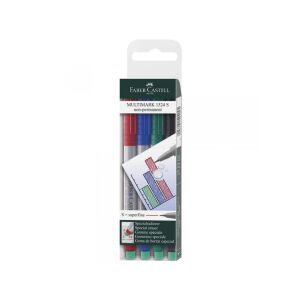 Faber-Castell Multimark S Fóliafilc Szett - 4 db, Nem-permanens 138586499 - Rajzeszköz