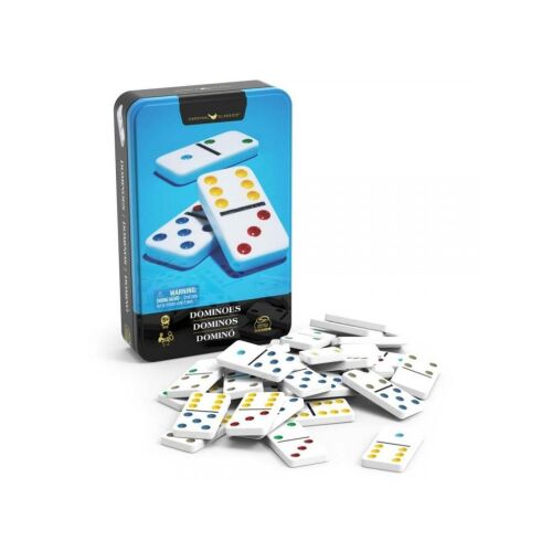 Spin Master Klasszikus Dominó - Színes Pöttyös, Fémdobozos 140586245