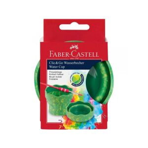 Faber-Castell Click & Go Ecsettál - Zöld Márvány, Összecsukható 138586764 - Ecsettál