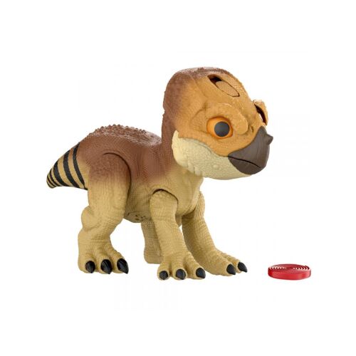 Figurina interactivă dinozaur Jurassic World Aquilops Dolores de la Mattel