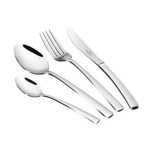 Berlinger Haus BH-3040 24-teiliges Silberbesteck-Set, Edelstahl-Besteck für feines Essen - Besteck