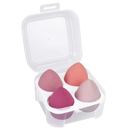 MOOD Sminkszivacs Készlet - 4 db, Latexmentes, Tárolódobozzal