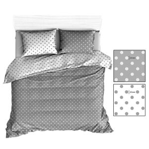 Pamut Párnahuzat 70x80 - Szürke-Fehér Pöttyös 138591924 - Párnahuzat