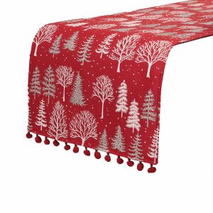 Winter Magic Piros Karácsonyi Asztali Futó - 24x90 cm