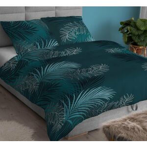 KARO Szatén Párnahuzat - 40x40 cm, Türkiz, Cipzáras