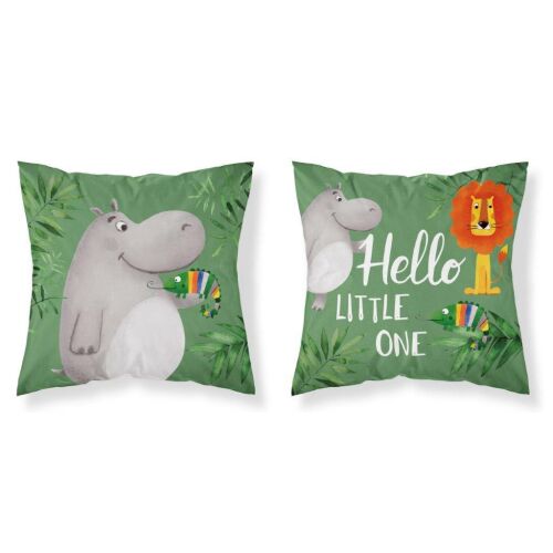 Mayamoo Hello Little One Pamut Párnahuzat - 40x40 cm, Víziló, Oroszlán, Kaméleon 138592810