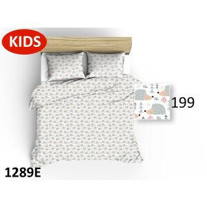 Pamut Párnahuzat 50x60 - Sündisznó és Gomba Minta