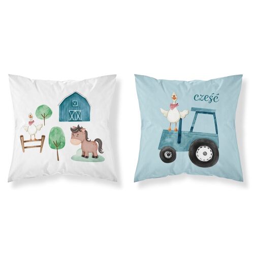 Mayamoo Farming Village Gyerek Párnahuzat - 40x40 cm, Kék Traktor 143591980