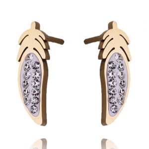 Xuping - Pozlátené náušnice z chirurgickej ocele s kryštálmi - 1.5x0.5 cm 145185905 - Dámske doplnky