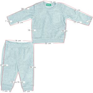 Benetton Момче Комплект от 2 части - Горна и долна част ЕС 74) 140724934 - Мода и обличане