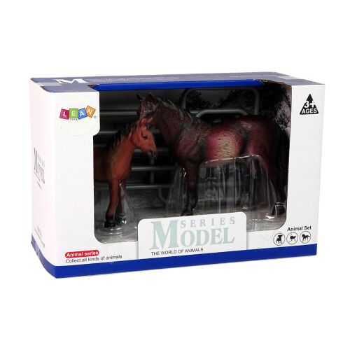 2er-Set Figuren Pferd mit Fohlen und Stift 142075321