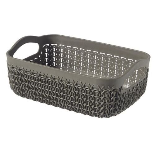 Кафява плетена кошница A6 размер 19x14x7cm, решение за съхранение