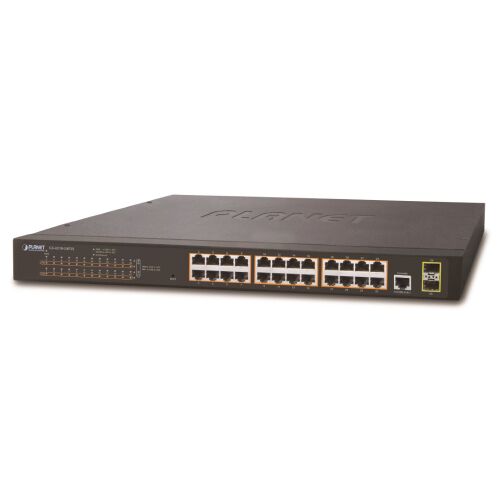 Planet GS-4210-24P2S L2 комутатор, 24x1Gb, 2x SFP, 24x PoE 802.3at 300W 138639035