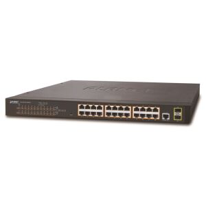 Prepínač Planet GS-4210-24P2S L2, 24x1Gb, 2x SFP, 24x PoE 802.3at 300W 138639035 - Planet