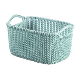 Coș Knit XS dreptunghiular 3L 25x18x14cm albastru 138640012 - Cutii de depozitare și coșuri