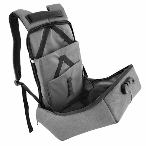 Tellur 15,6 Zoll Anti-Diebstahl Laptop Rucksack V2 mit USB-Anschluss, Grau