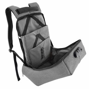 Tellur 15.6 inčni protuprovalni ruksak za prijenosno računalo V2 s USB priključkom, sivi - Ruksak za laptop