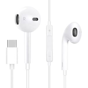 Słuchawki przewodowe Fiesta FISEMW10 USB-C, białe - Komputer i akcesoria