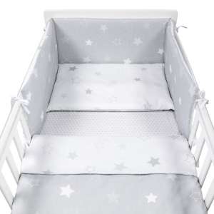 Albero Mio 5 részes Ágynemű - Csillag #fehér-szürke