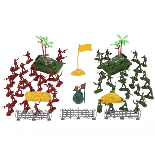 Katonai Játékszett - Tankokkal és Katonákkal - Nagy Méretű 140814624