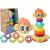 Mon Mon the Rainbow Stacker сглобена и пръстени, образователна играчка