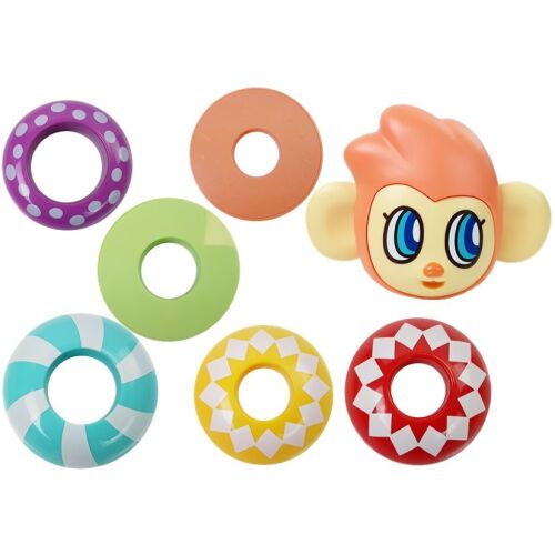 Mon Mon the Rainbow Stacker krúžky a opičia hlava, vzdelávacia hračka