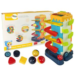 Sorter klocków edukacyjnych z pianinem i kulkami