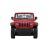 Pohľad spredu na červené Rastar Jeep Wrangler Rubicon RC auto