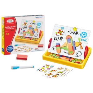 Learn & Grow magnetska ploča za crtanje s geometrijskim oblicima, kreativna igračka za učenje - Lean Toys