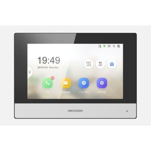 Hikvision DS-KH6320-WTE2 видеодомофонна система 17.8 см (7") Черен, Сив 140837965