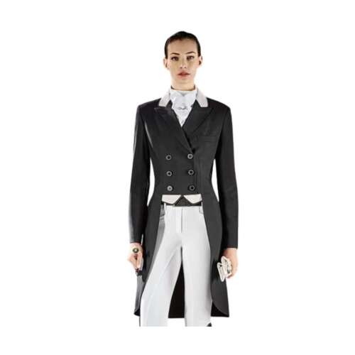 Equiline Cadence női díjlovagló frakk, fekete lovagló kabát nőknek