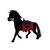 Bársony Ló Figura - Fekete Ló Piros Nyereggel - Játék és Dekoráció 140571274