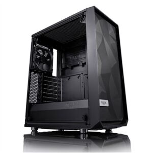 Fractal Design Meshify C кутия за компютър от закалено стъкло, изглед под ъгъл - Fractal Design