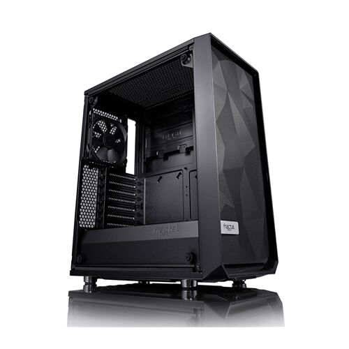 Fractal Design Meshify C PC skrinka z tvrdeného skla, pohľad z uhla