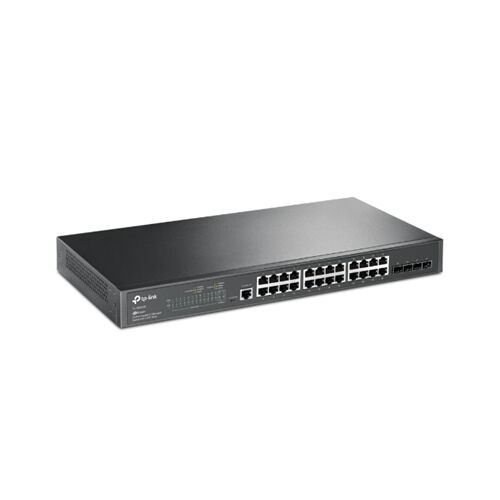 TP-Link TL-SG3428 Omada L2 Rackmount Switch, schräge Ansicht