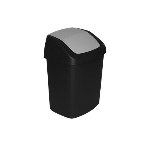 Odpadkový kôš Swing Top 15L 30,6x24,8x41,8cm čierny/strieborný