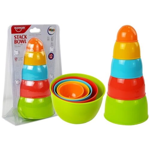 HUANGER Stack Bowl set igračaka za bebe s pakiranjem i naslaganim zdjelama