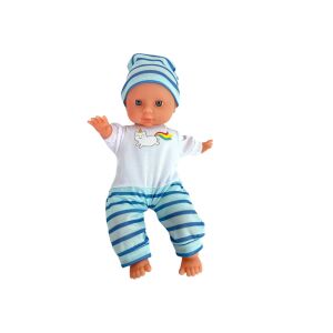 Baellar Babypuppe im blau gestreiften Pyjama - Nonbrand Baba