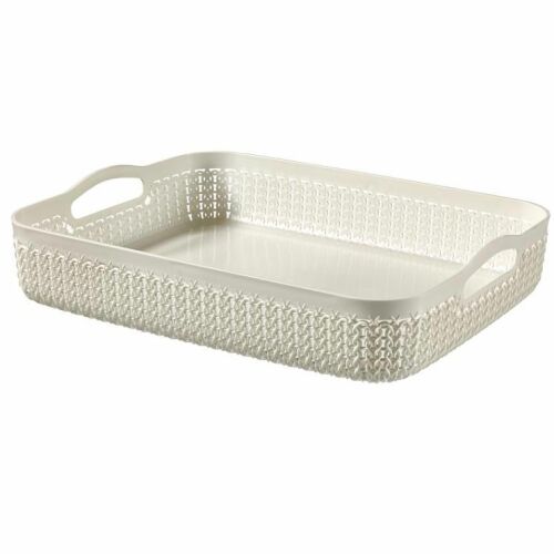 Coș tricotat A4 35x27x7cm alb 140682031