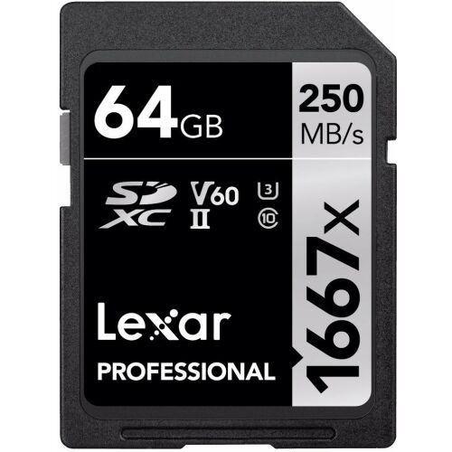 Карта памет Lexar SDXC 64GB Professional 1667x U3 V60 250MB/s 140656130