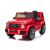 Szögletes nézet a piros Mercedes G63 AMG elektromos kisautóról