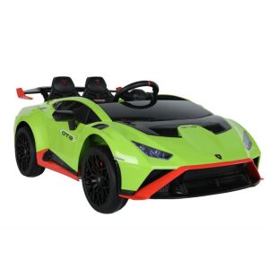 Zeleni Lamborghini STO DRIFT električni automobil za djecu, pogled sprijeda - Nonbrand Auto na struju