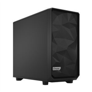 Изглед под ъгъл на компютърна кутия Fractal Design Meshify 2 Black Solid - Fractal Design