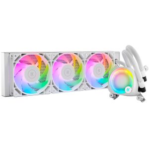 Bloki wodne EK EK-Nucleus AIO CR360 Lux D-RGB Kompletne chłodzenie wodne - białe 140720820 - Wentylator do PC