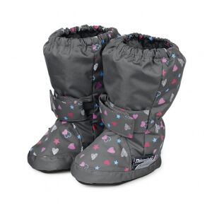 Sterntaler Babakocsi Cipő - Szürke, Szívecskés-Csillagos Mintával 138663037 - Puhatalpú cipő, kocsicipő