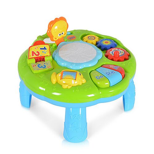 Műanyag zenélő activity kisasztal rajzolóval KÉK/ZÖLD, kisgyermekeknek való zenélő asztal