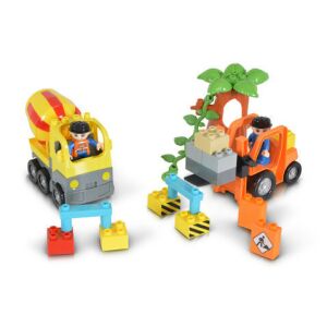 JDLT Építőkocka Szett - 26 db, Targonca és Dömper