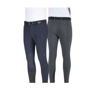 Equiline Grantk férfi lovaglónadrág, sötétkék és szürke színben, térdtapaszokkal - Lovaglónadrág