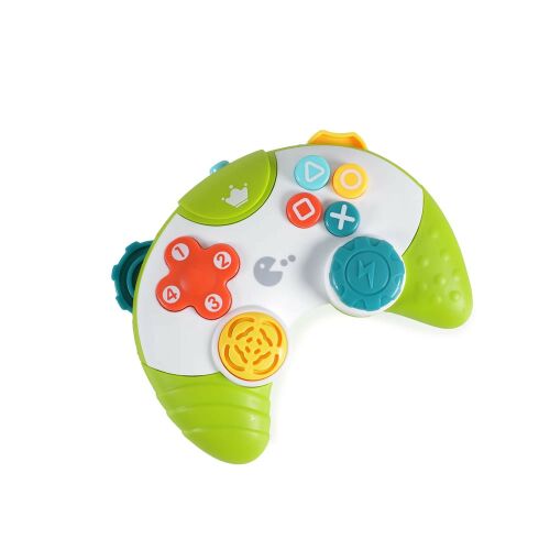 Moni Toys zöld-fehér zenélő joystick játék kisgyermekeknek