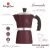 Berlinger Haus Leonardo Collection 6-Cup Burgundy Moka Pot Features